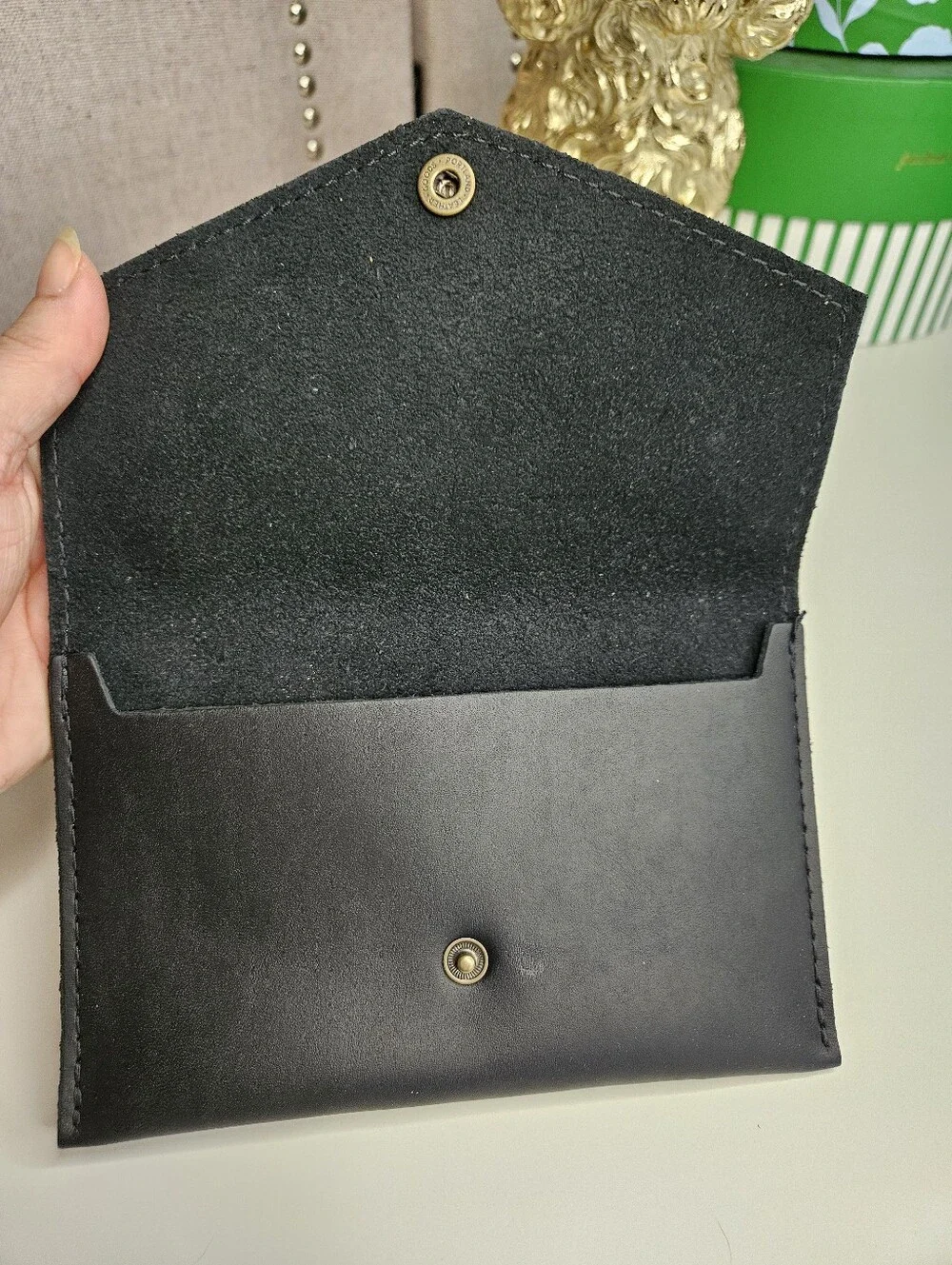 Portland Leather Goods Smooth Black Envelope